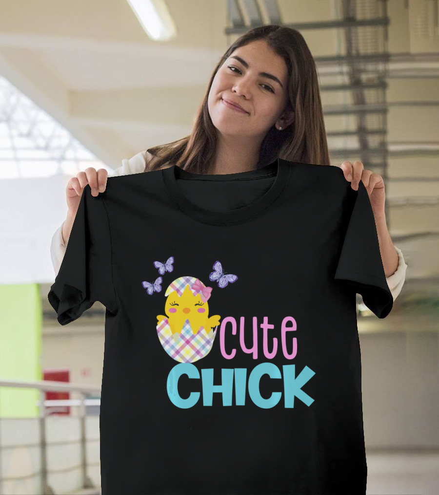 Cute Chick Easter Spring Chickadee Egg Girls T-Shirt