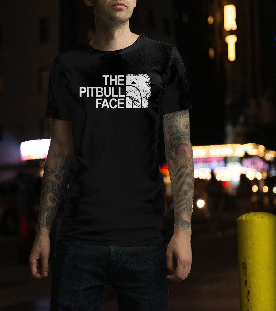 The Pitbull Face Funny Dog T-Shirt