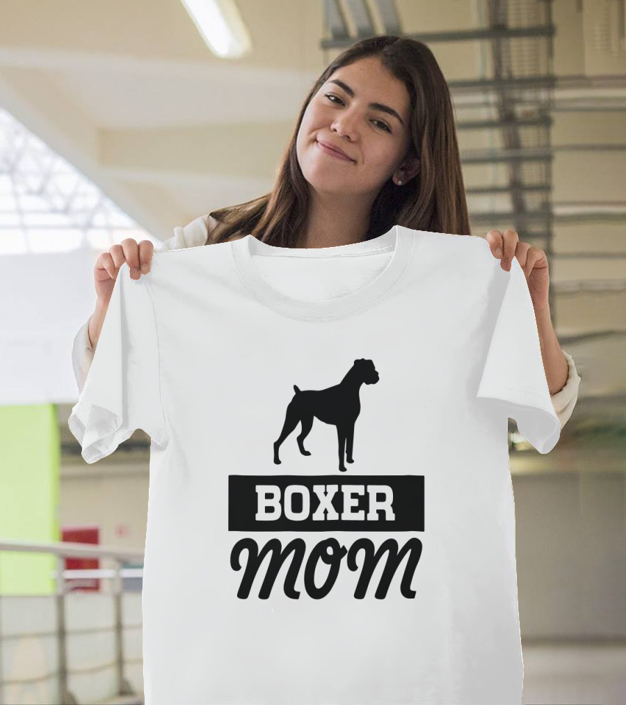 Boxer Mom With Dog T-Shirt