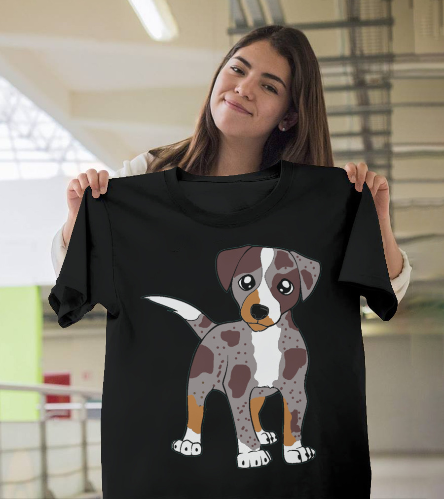 Catahoula Leopard Dog Red Merle Cartoon Puppy T-Shirt