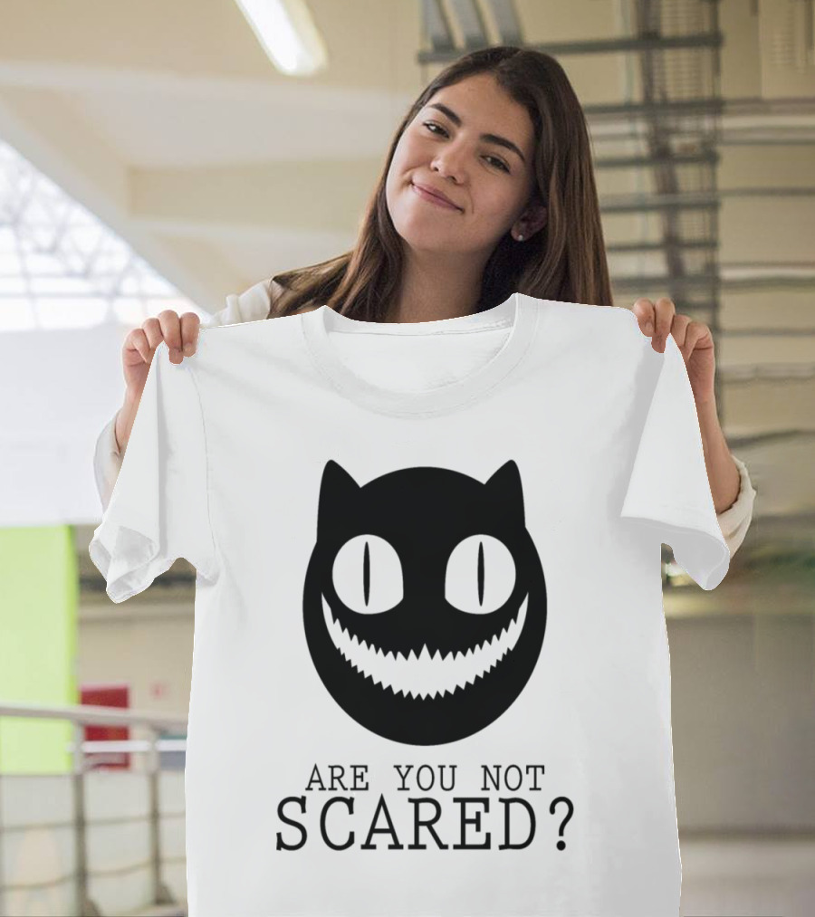 Are You Not Scared Halloween Cat Pumpkin T-Shirt