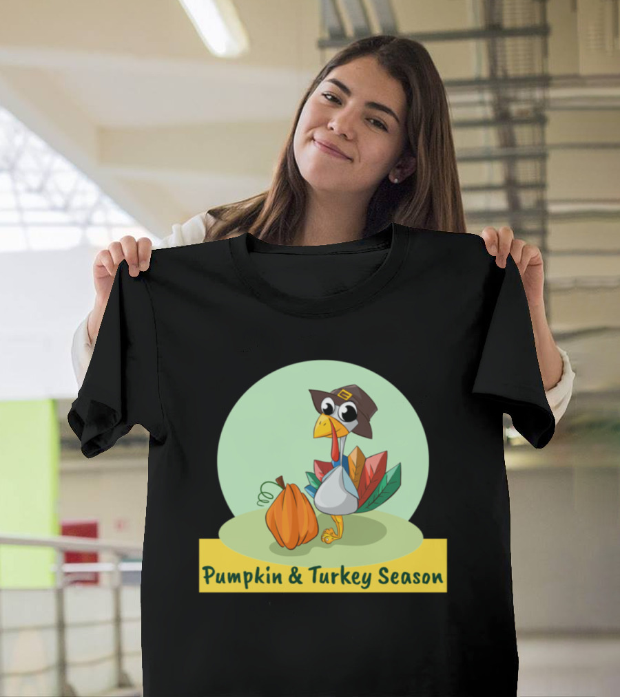 Pumpkin and Turkey Season Autumn T-Shirt