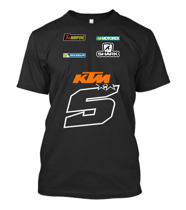 Johann Zarco KTM 5 Akrapovic Motorex Shark Michelin T-Shirt