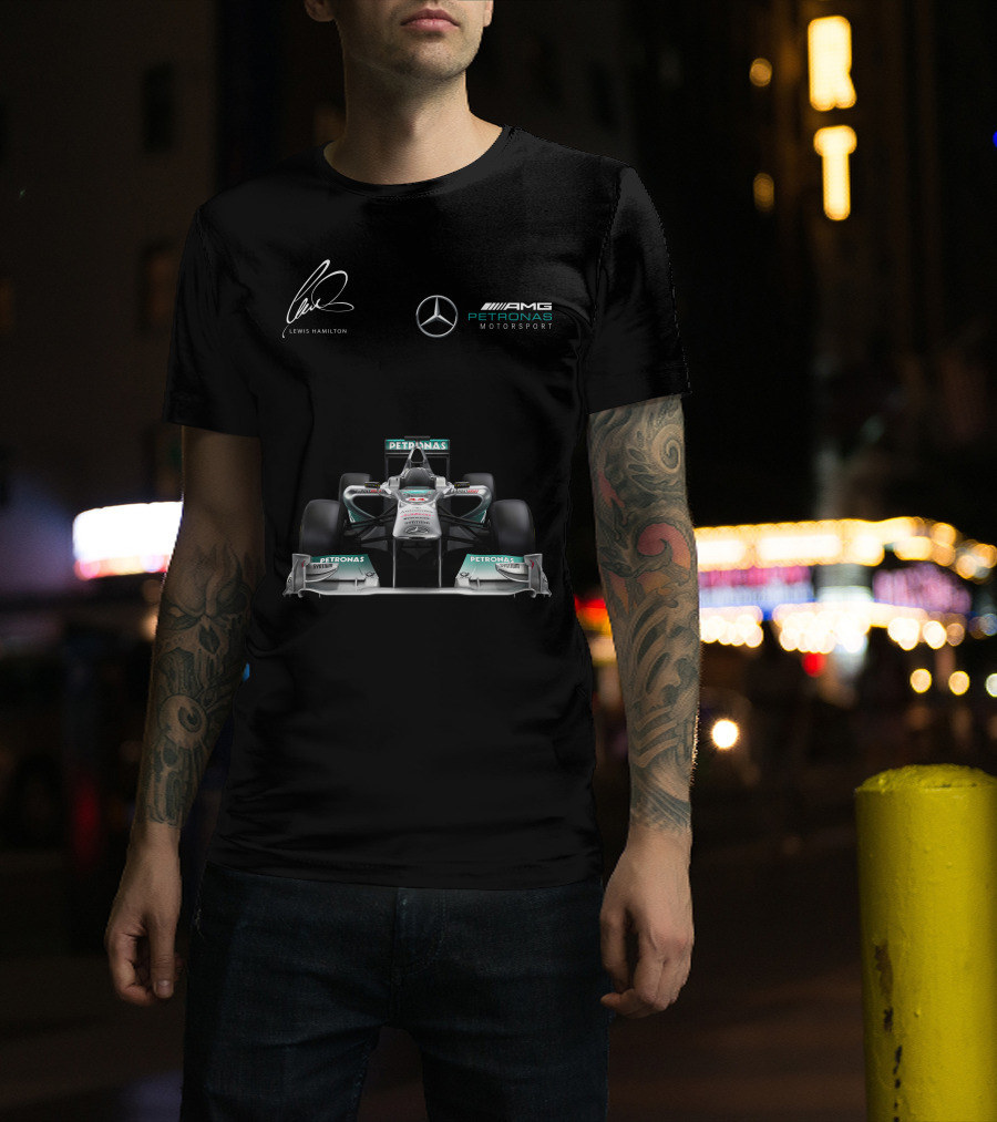 Lewis Hamilton Mercedes AMG Petronas Motorsport Formula One Racing T-Shirt