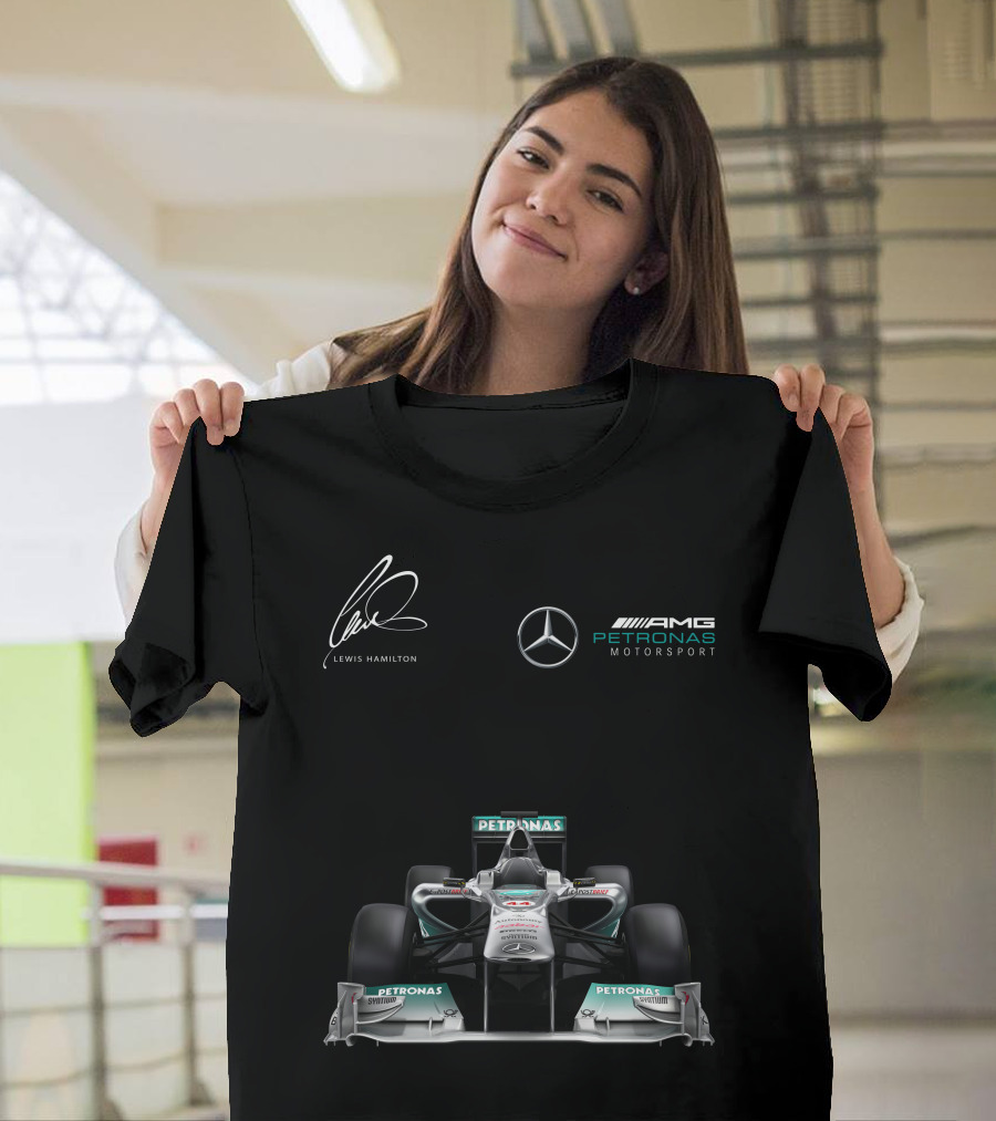 Lewis Hamilton Mercedes AMG Petronas Motorsport Formula One Racing T-Shirt