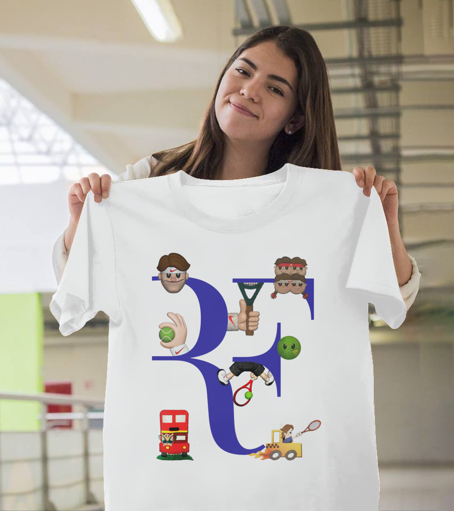 Roger Federer Emoji RF Tennis Icons T-Shirt