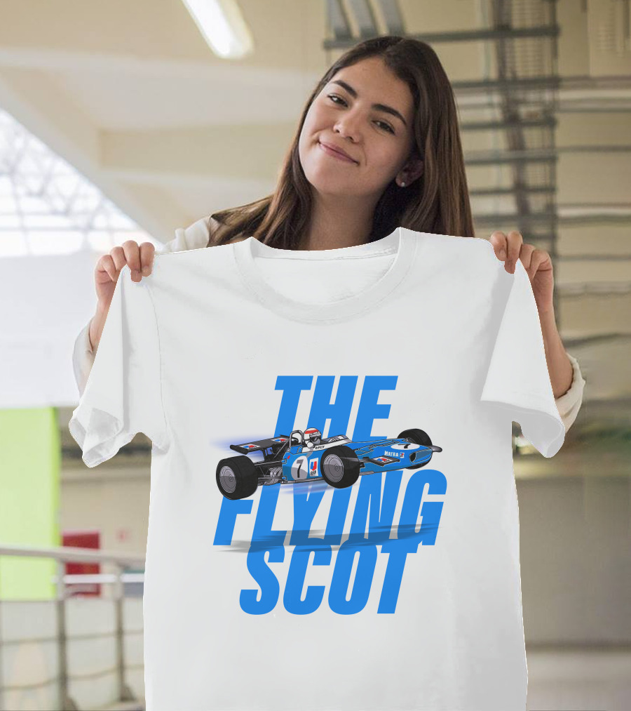 The Flying Scot Jackie Stewart Racing Legend Formula One Car T-Shirt