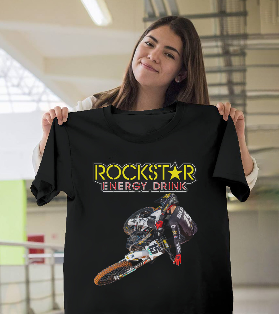 Dean Wilson 15 Rockstar Energy Drink Motocross Racing Team T-Shirt