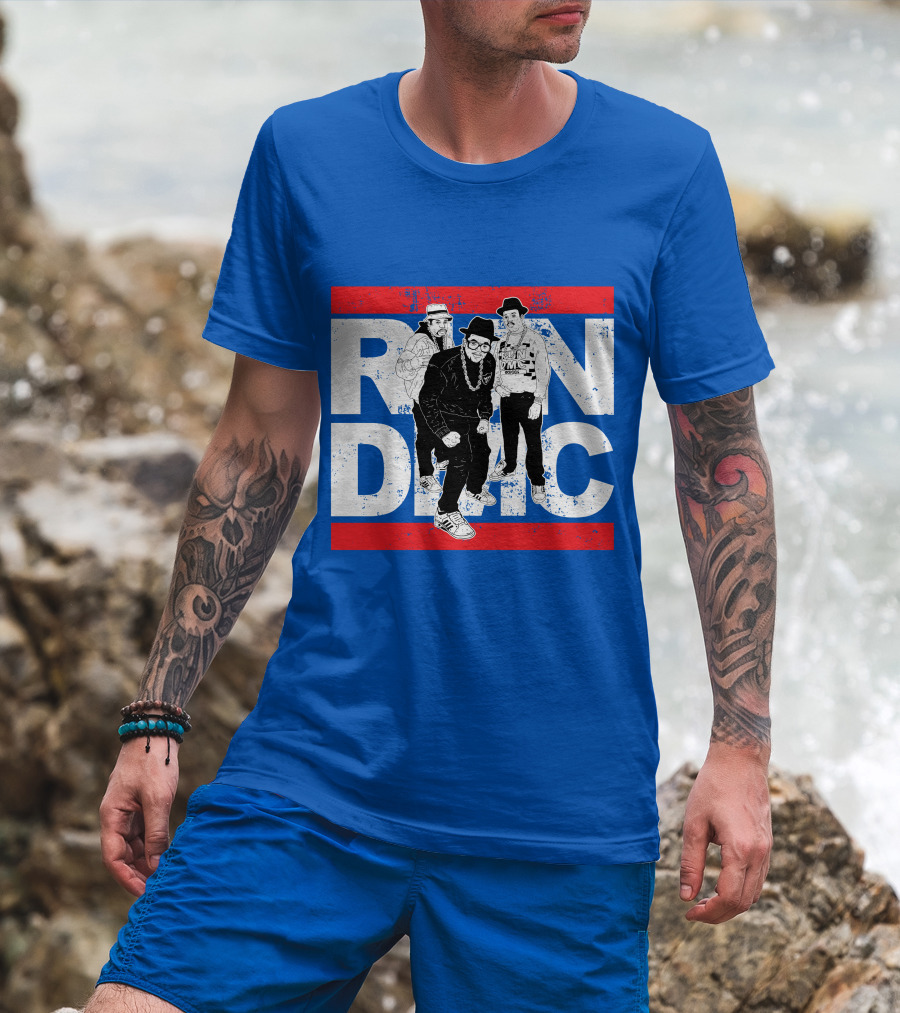 Run DMC 53 Hip Hop Legends Graphic Red Stripes T-Shirt