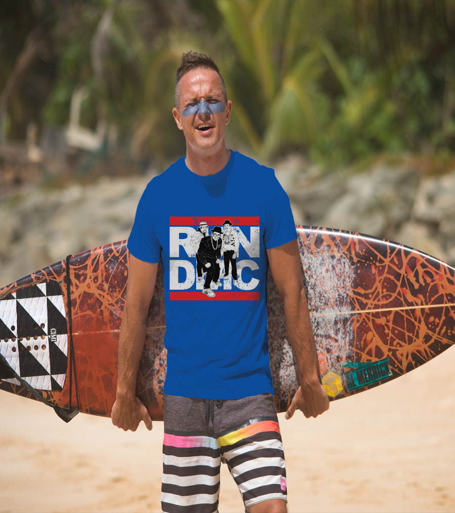 Run DMC 53 Hip Hop Legends Graphic Red Stripes T-Shirt