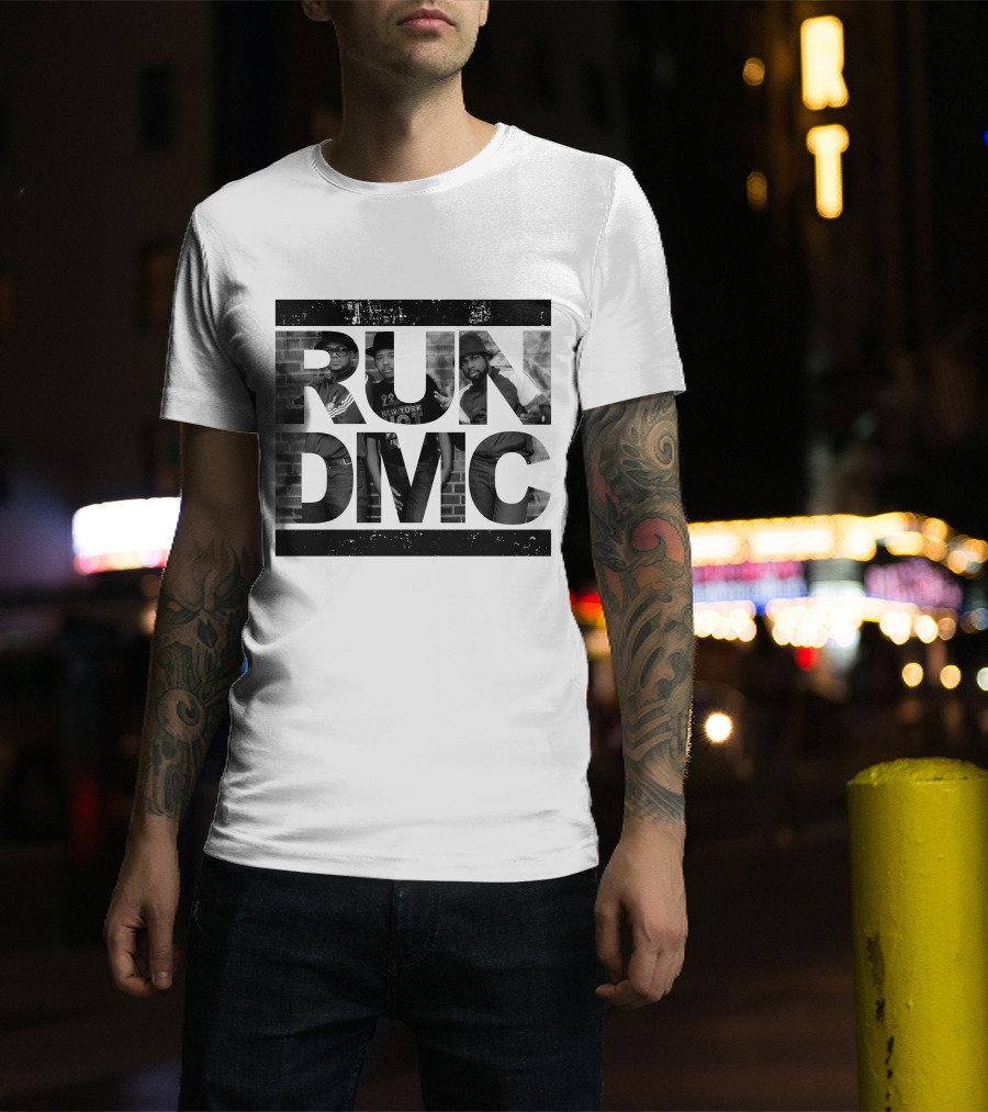 Run DMC Black And White Portrait 46 T-Shirt