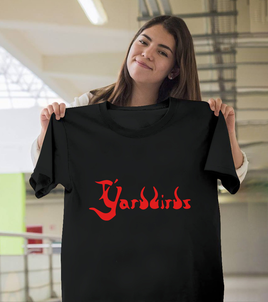 Yardbirds Play Blues 1983 Iconic Red Flame Text T-Shirt