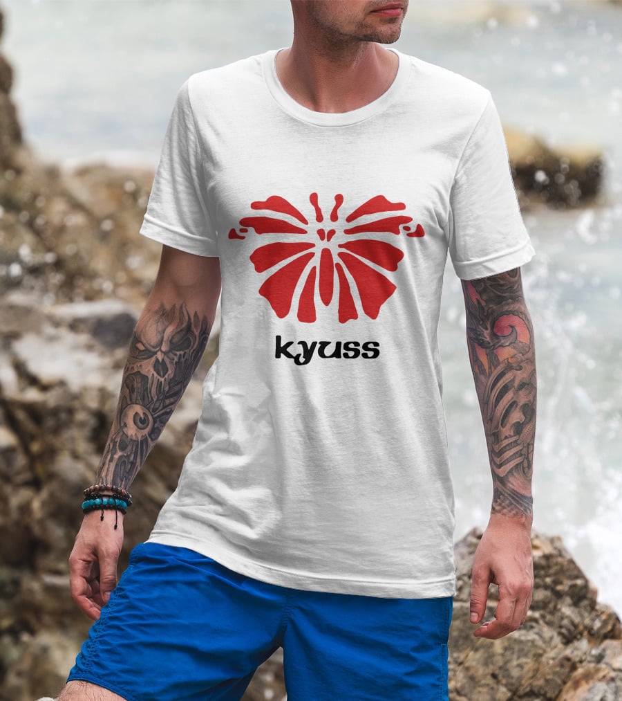 Kyuss Vintage Logo Red Flower T-Shirt