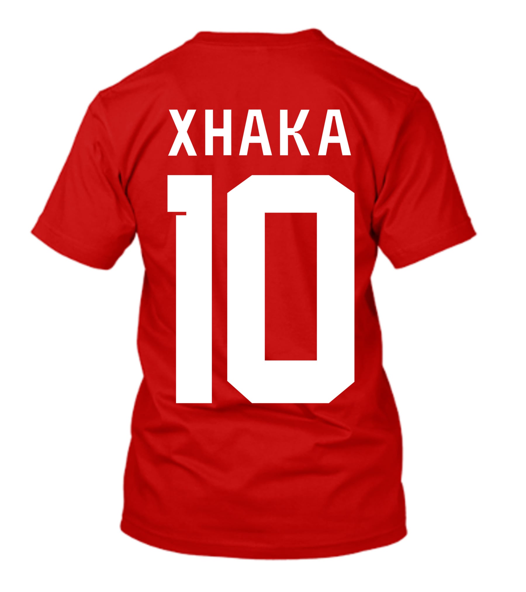 Granit Xhaka Switzerland Number 10 Footballer Red Swiss Map T-Shirt