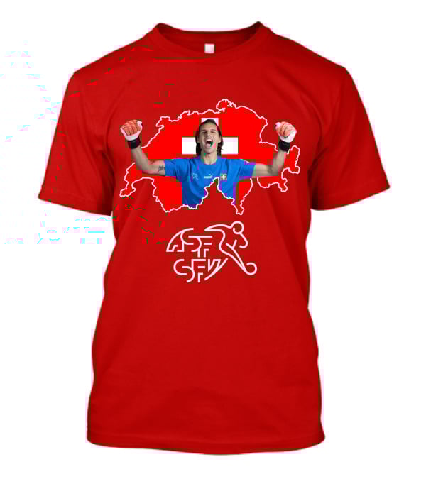 Yann Sommer Swiss Football Goalkeeper Celebration Map T-Shirt