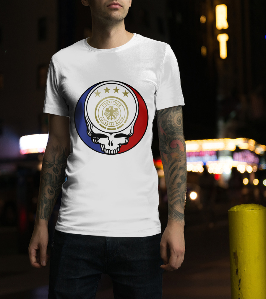 Germany Football Team Deutscher Fussball-Bund Grateful Dead Skull T-Shirt