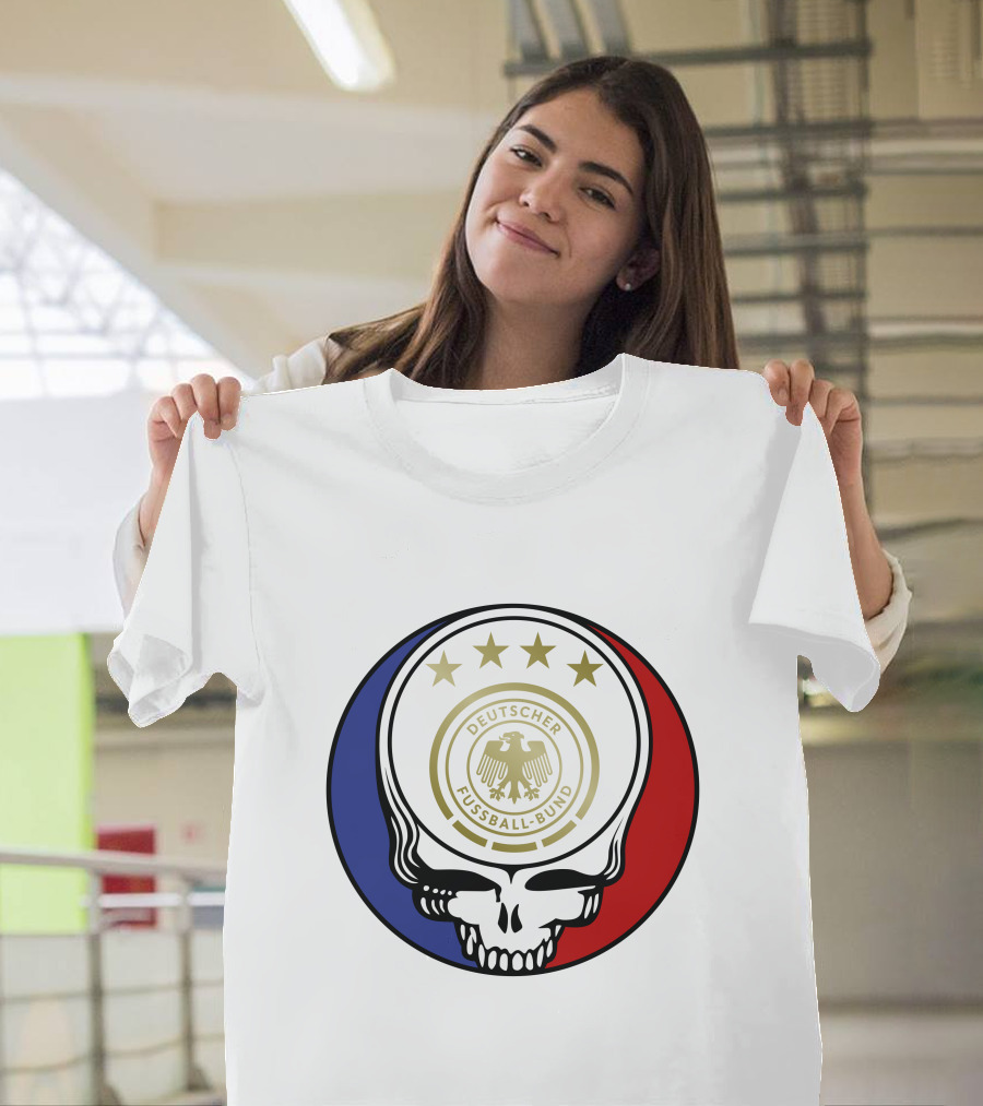 Germany Football Team Deutscher Fussball-Bund Grateful Dead Skull T-Shirt