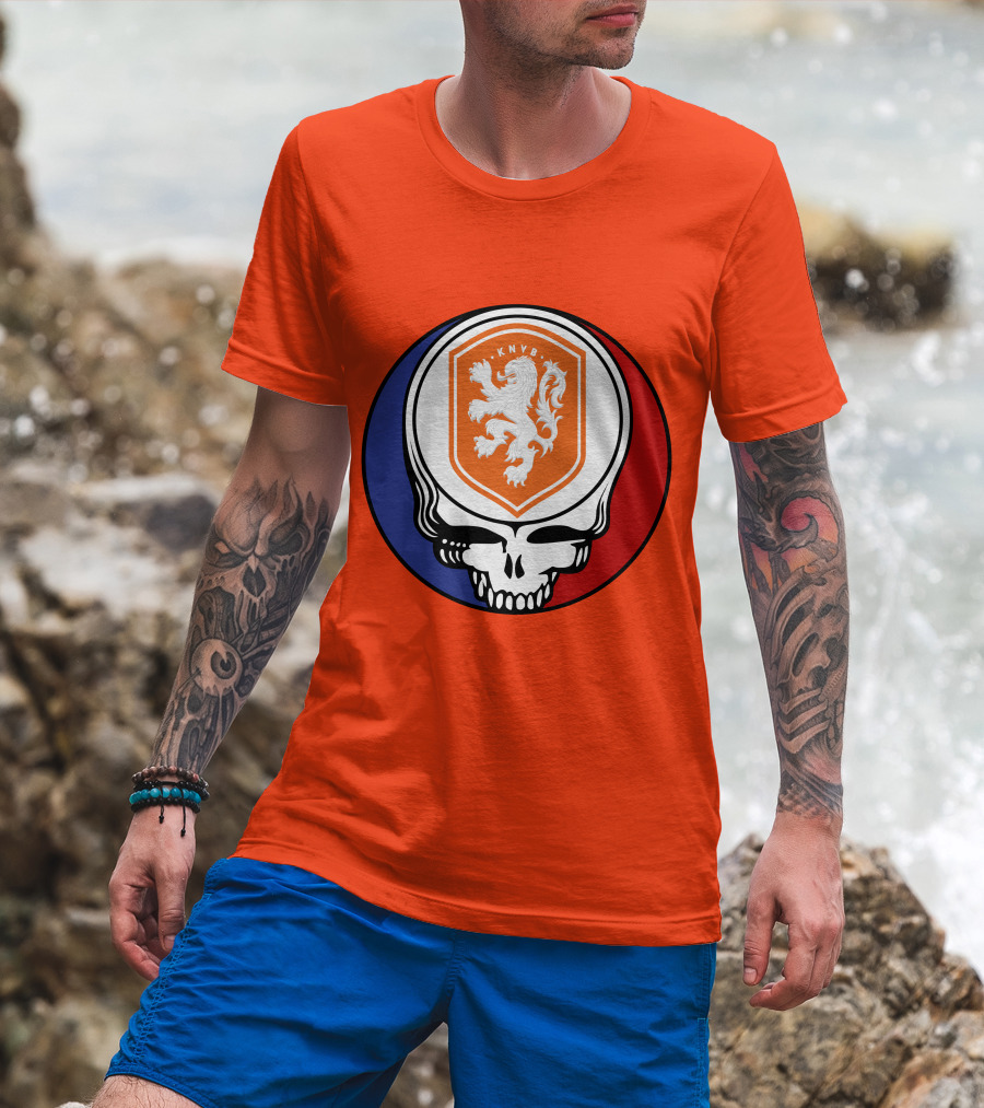 Netherland National Football Team KNVB Grateful Dead Skull T-Shirt