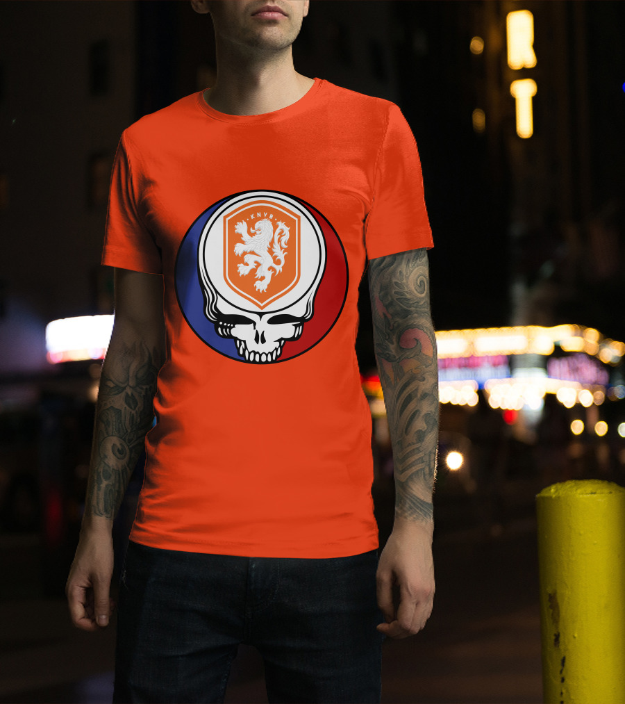 Netherland National Football Team KNVB Grateful Dead Skull T-Shirt