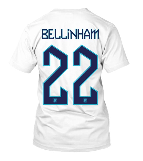 Jude Bellingham 22 England Three Lions Football Crest T-Shirt
