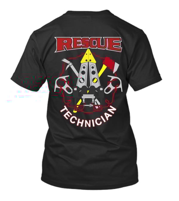 RESCUE TECHNICIAN Emblem With Tools And Equipment T-Shirt