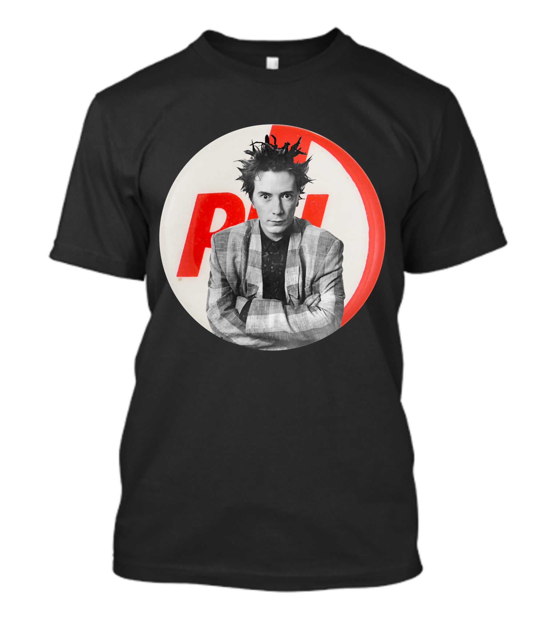 Public Image Ltd PiL John Lydon Button Style Plaid Jacket T-Shirt