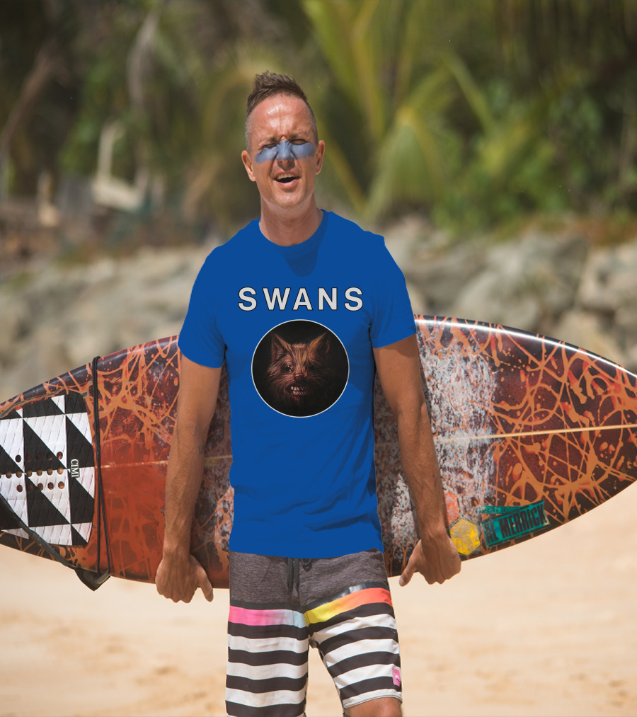 SWANS Ferocious Feline Face T-Shirt