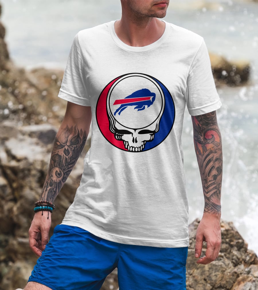 Buffalo Bills Grateful Dead Skull Circle T-Shirt
