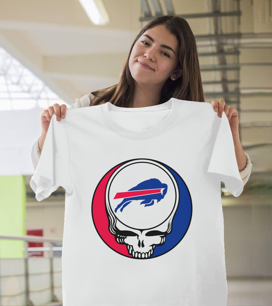 Buffalo Bills Grateful Dead Skull Circle T-Shirt