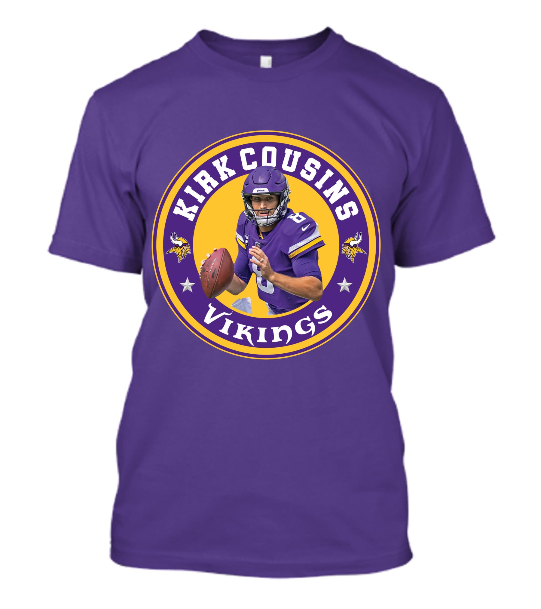 Kirk Cousins Minnesota Vikings Football Quarterback NFL Logo Circle T-Shirt