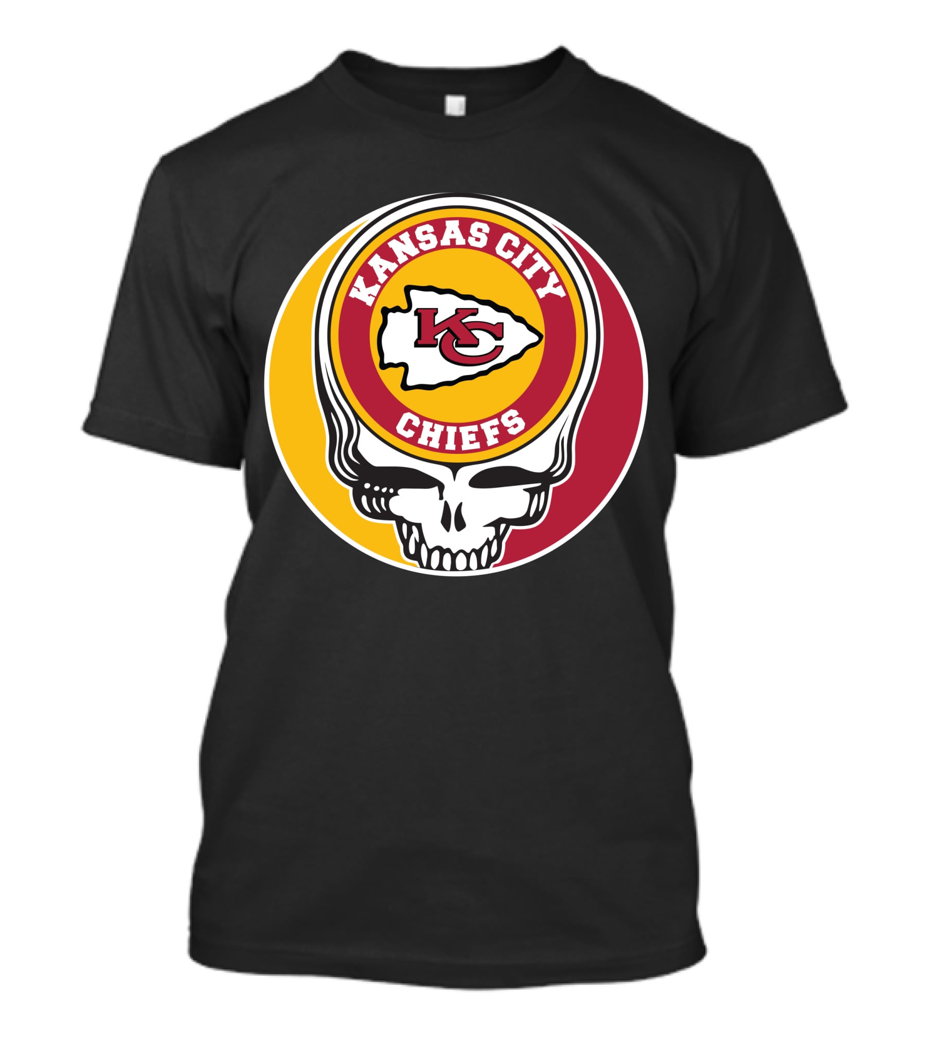 Kansas City Chiefs Grateful Dead Skull Logo Collaboration T-Shirt