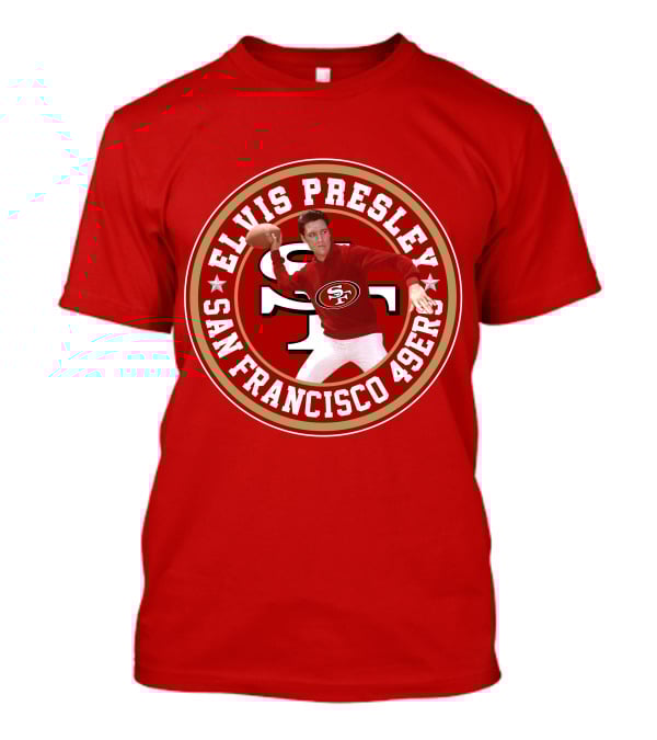 Elvis Presley San Francisco 49ers Football Player Circle T-Shirt
