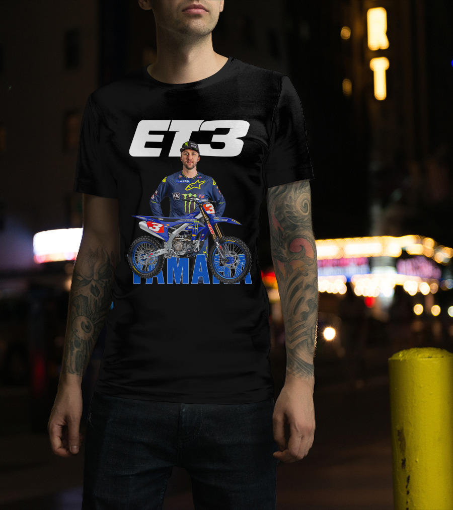 Eli Tomac 3 Yamaha Monster Energy Racing Motocross T-Shirt