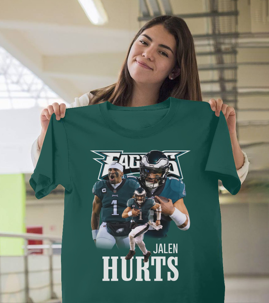 Eagles JH 01 Quarterback Trio Football Highlight T-Shirt