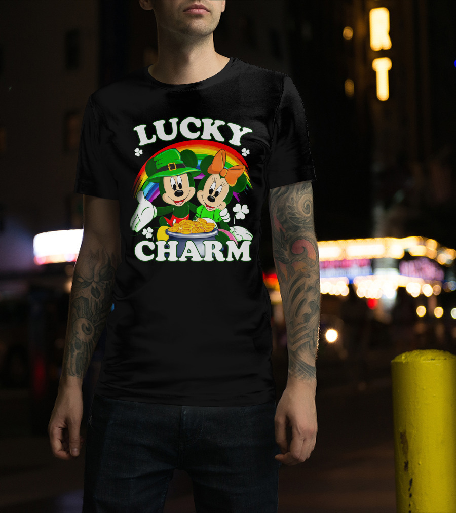 LUCKY CHARM Mickey And Minnie T-Shirt