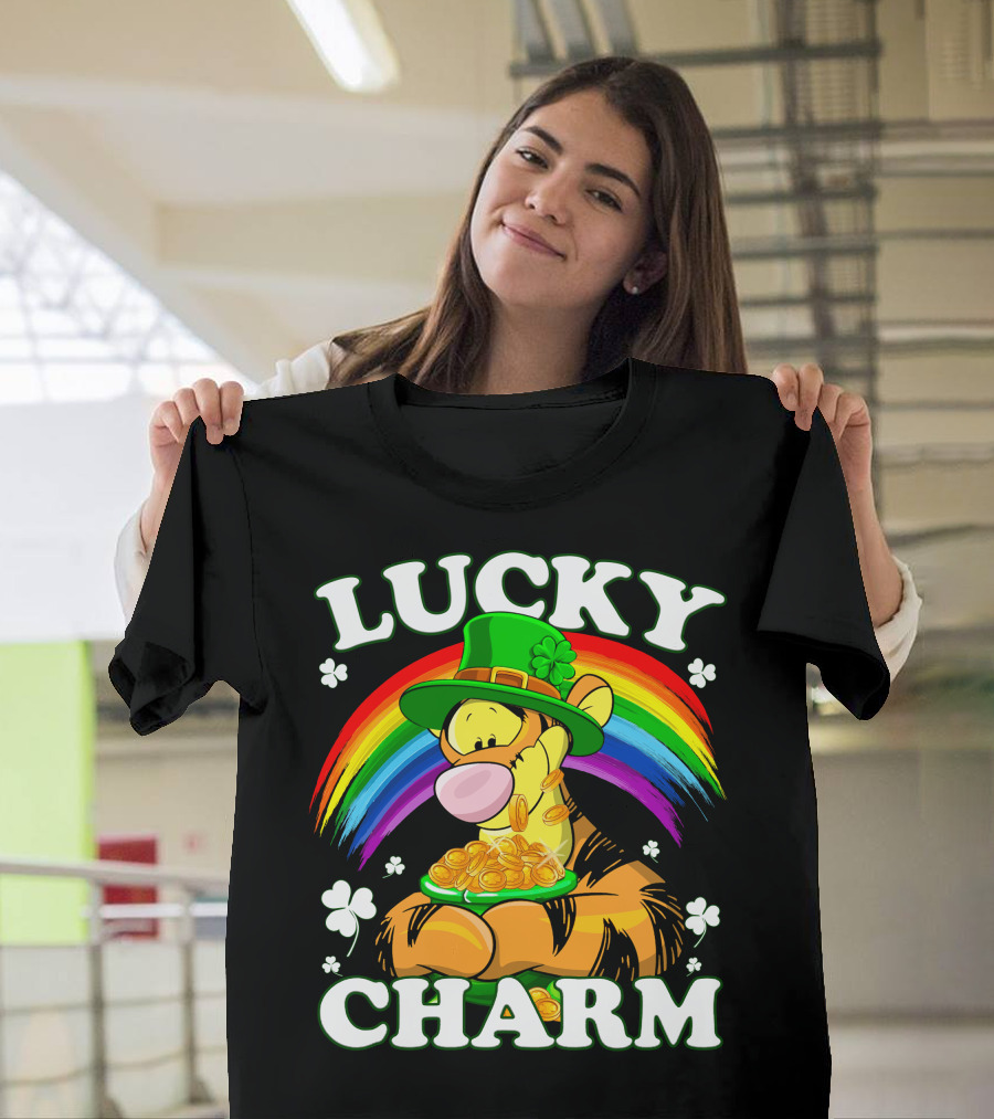 Lucky Charm Tigger Rainbow Coins T-Shirt