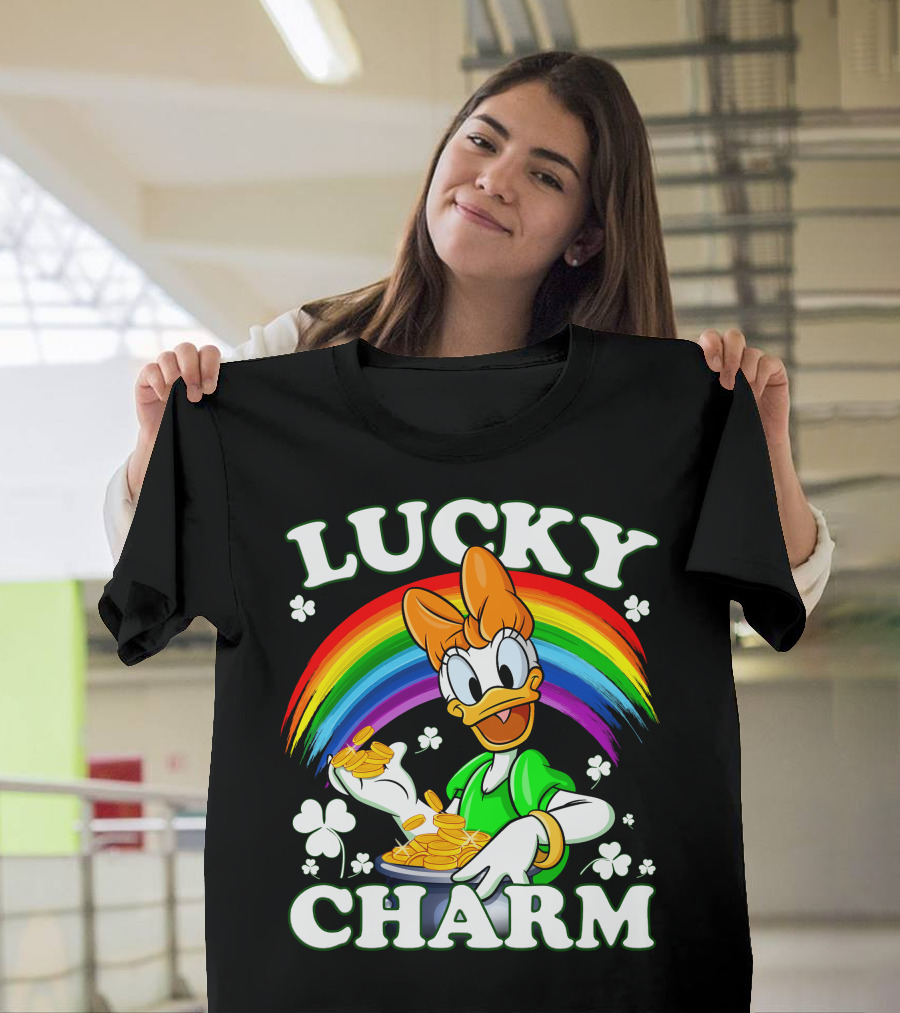 Lucky Charm Daisy Duck Rainbow Coins T-Shirt