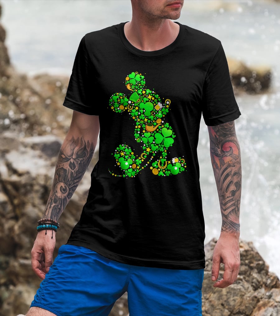 Mickey Mouse Shamrock Luck St. Patrick's Day 2019 T-Shirt