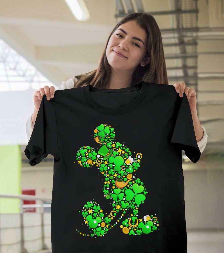 Mickey Mouse Shamrock Luck St. Patrick's Day 2019 T-Shirt