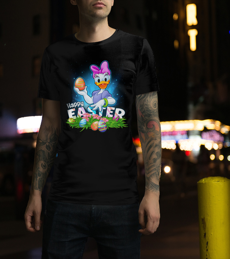 Daisy Duck Holding Easter Eggs Happy Easter T-Shirt