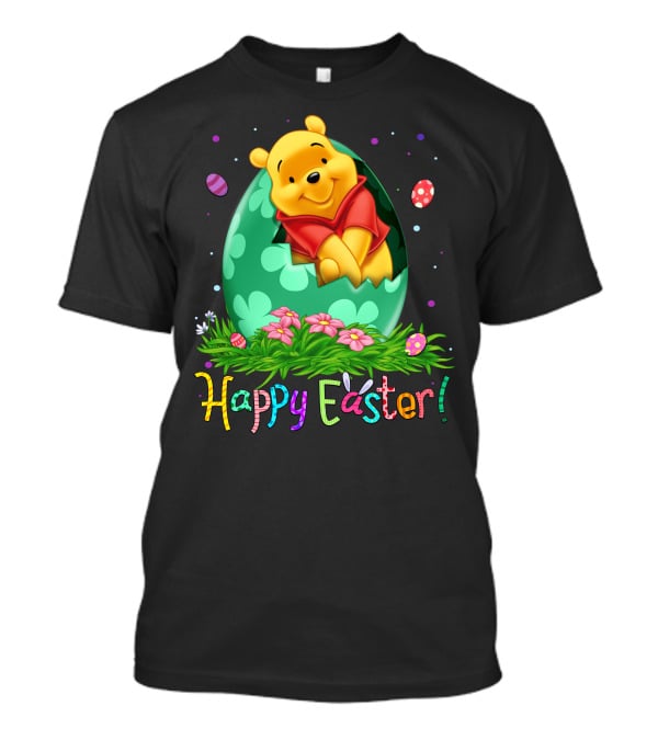 Winnie The Pooh Happy Easter Egg Greetings T-Shirt