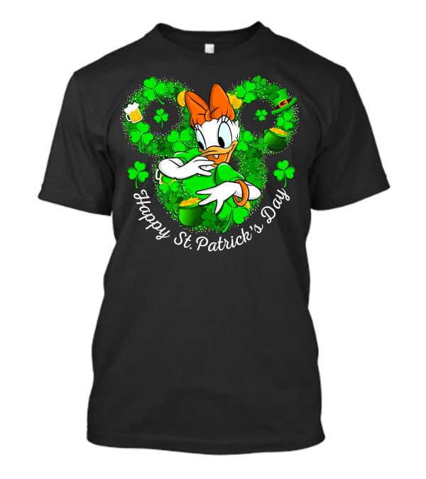 Daisy Happy St. Patrick's Day Shamrocks And Gold T-Shirt