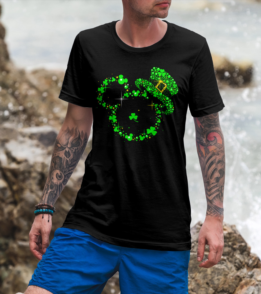 Mickey Patrick's Day Leprechaun Hat Shamrock Magic T-Shirt