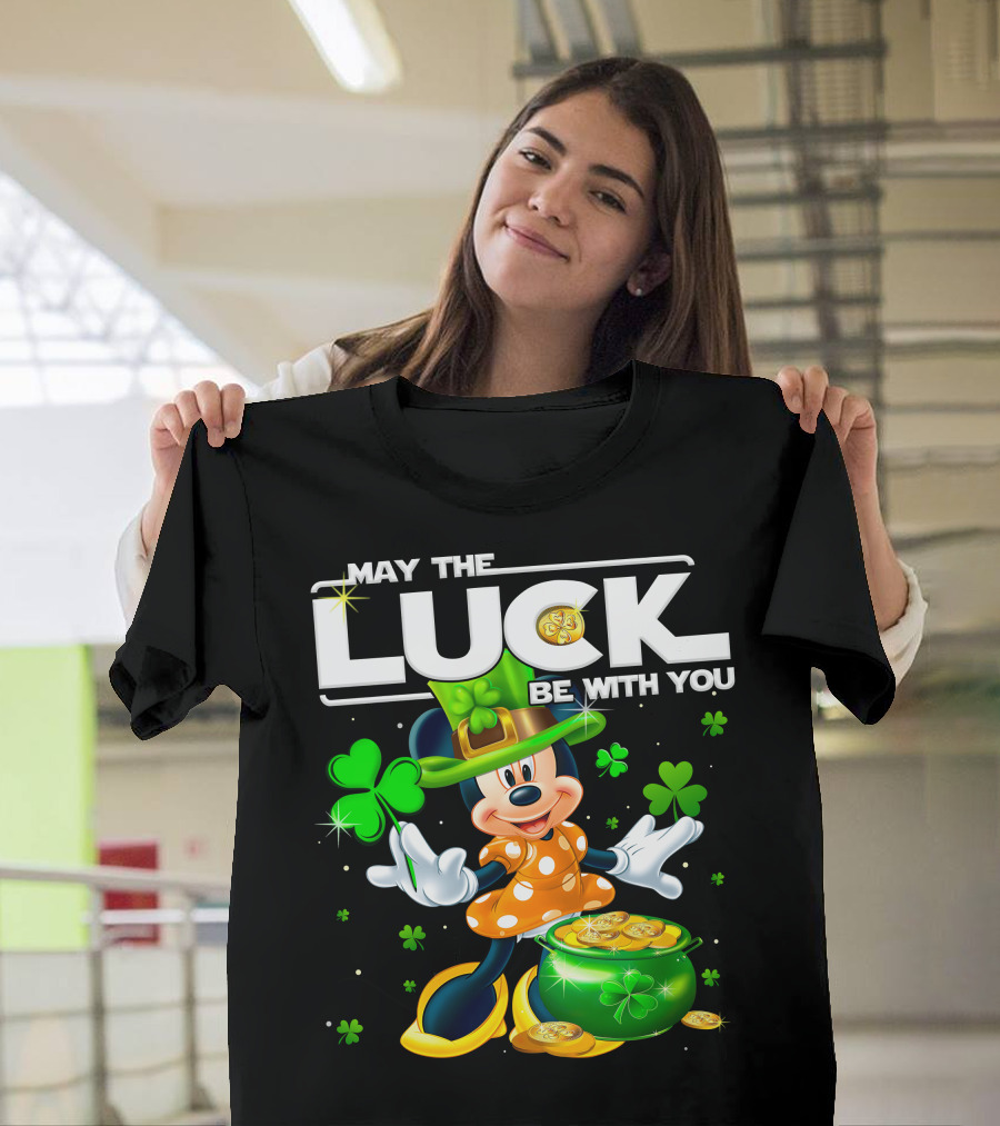 Minnie May The Luck Be With You Shamrock Hat And Pot Of Gold T-Shirt