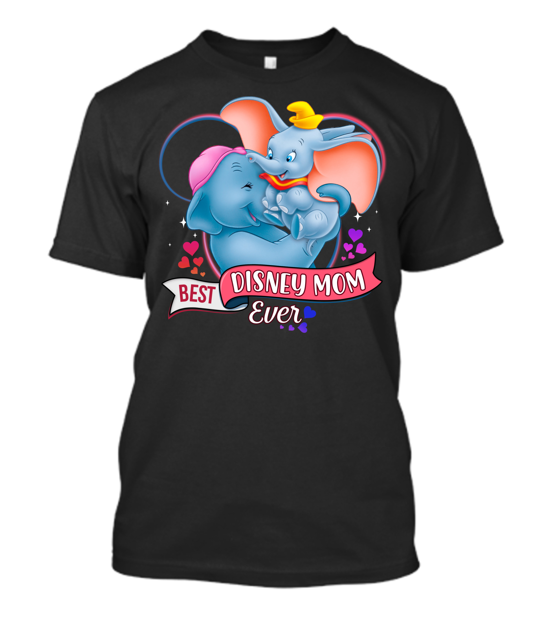 Best Disney Mom Ever Dumbo And Mom Hearts T-Shirt