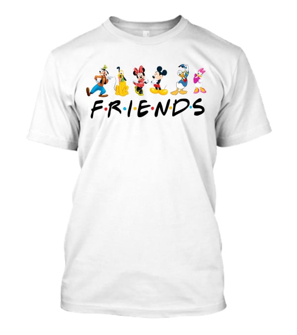 Disney Friends Goofy Pluto Minnie Mickey Donald Daisy T-Shirt