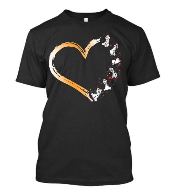 Olaf Heart Whimsical Frozen Characters Embrace T-Shirt