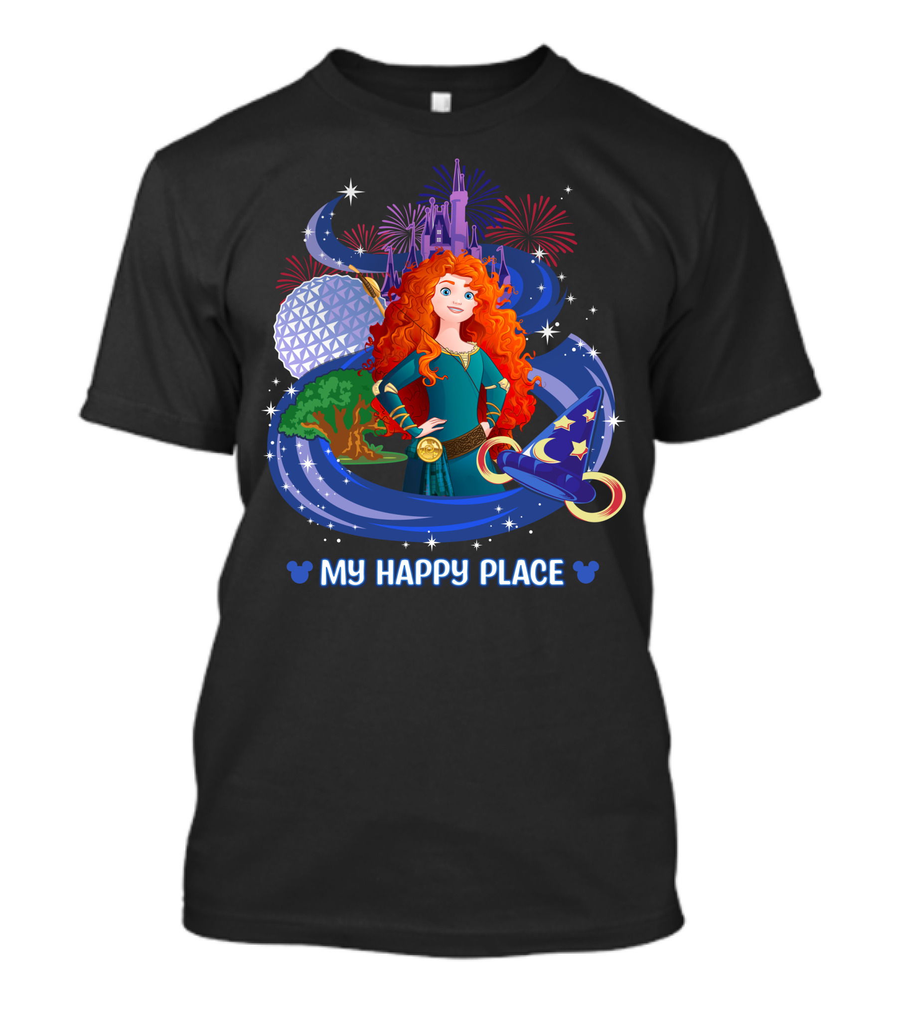 My Happy Place Merida Magic Kingdom Fireworks T-Shirt