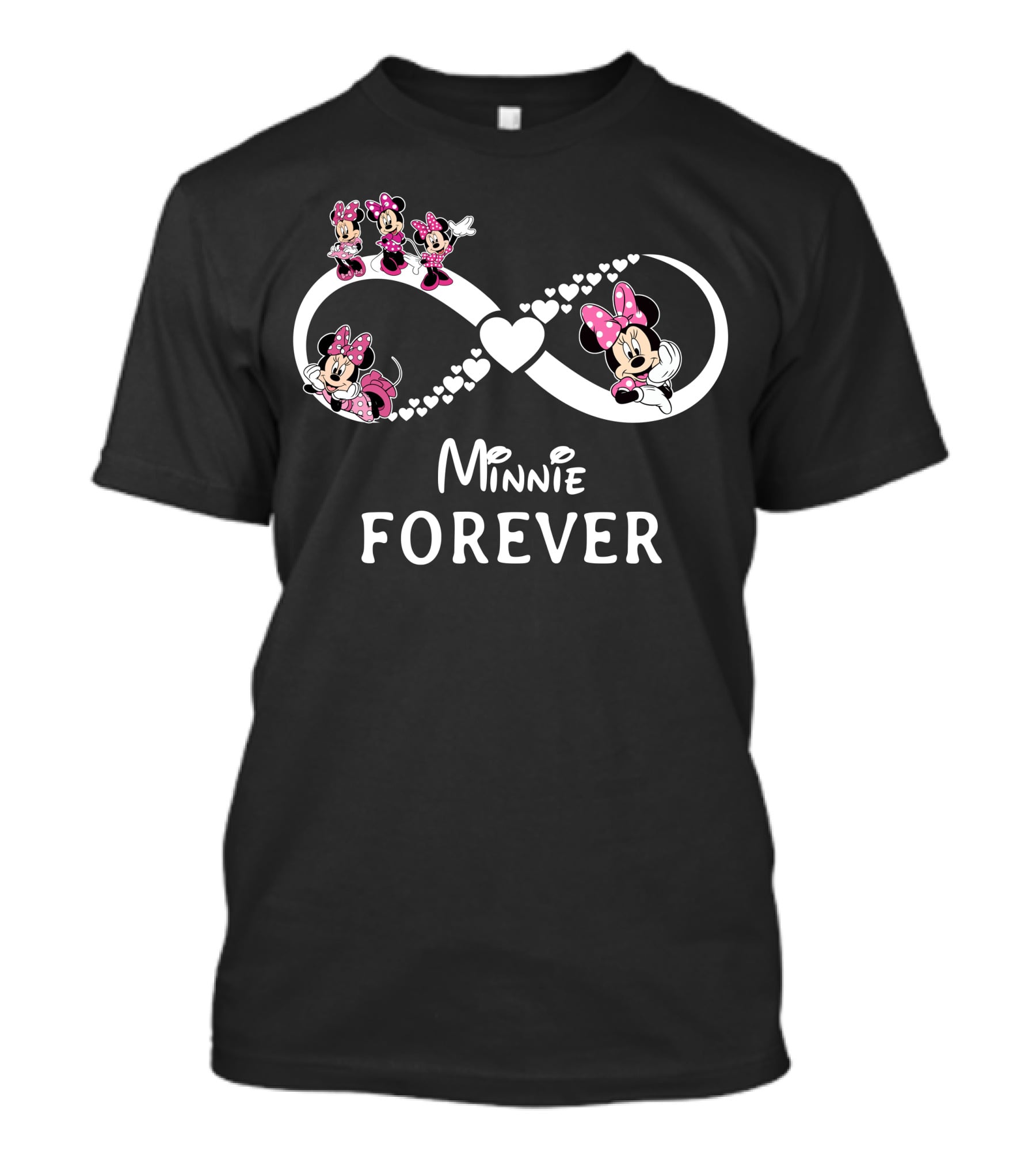 Minnie Forever Infinity Hearts And Bows T-Shirt