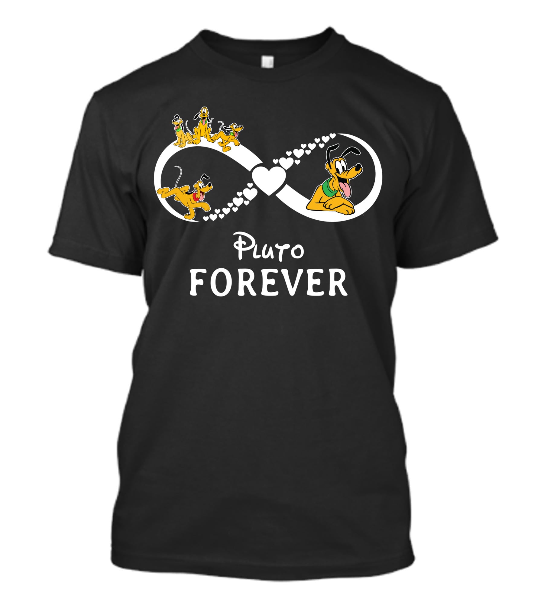 Pluto Forever Infinity Heart And Dogs T-Shirt